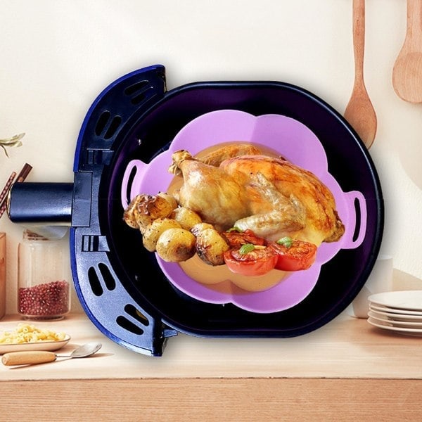 Silikone Airfryer Indlæg Kagebageform Airfryer Erstatningskurv Husholdnings Køkkentilbehør grizzly Stor