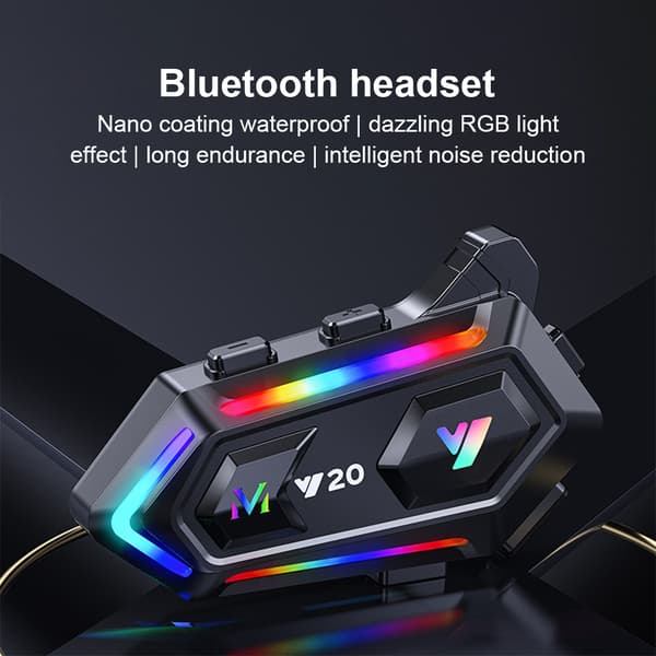 Motorcykel Bluetooth Headset V5.3 BT HiFi Stereoljud
