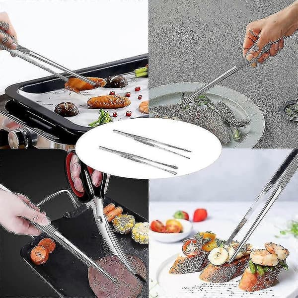 Matlagingspinsett Rustfritt Stål Lang, 2 stk. Matlagingspinsett Rustfritt Stål, Grillpinsett (30 cm)