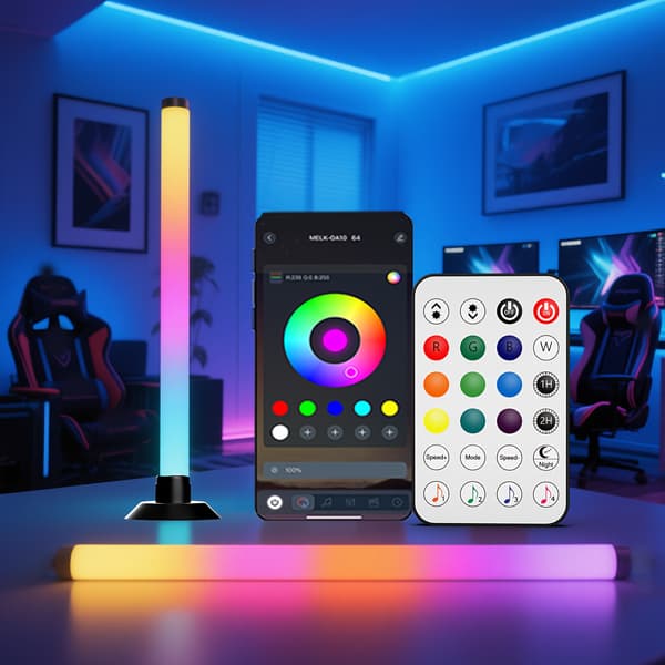 Smarta LED-ljusramper, RGB+IC-ljusramper för rum 2 Stk/1 Sæt