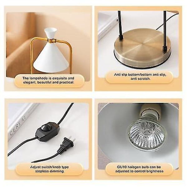 Retro Elektrisk Voks Lampe Lys Varmer Temperatur Lampe for Soverom. Justerbar Black