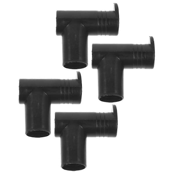 4 stk. Tøjstativsforbindelse Retvinklet Tøjstativsforbindelsesled til Tøjstativ Black 7.00X6.10X2.50CM