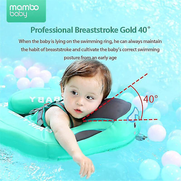 Mambobaby Baby Float Liggende Baderinger Spedbarn Midje Badering Småbarn