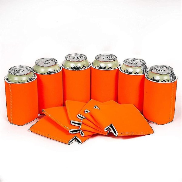 6-pack tomma ölburkkylare fodral av neopren ölburkkylare dryckesflaskhållare Orange
