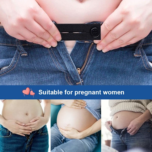 5-pack byxförlängare, byxknappsförlängare, justerbar elastisk gummiknappsförlängare, byxknapp för mammabyxor, för jeans, P