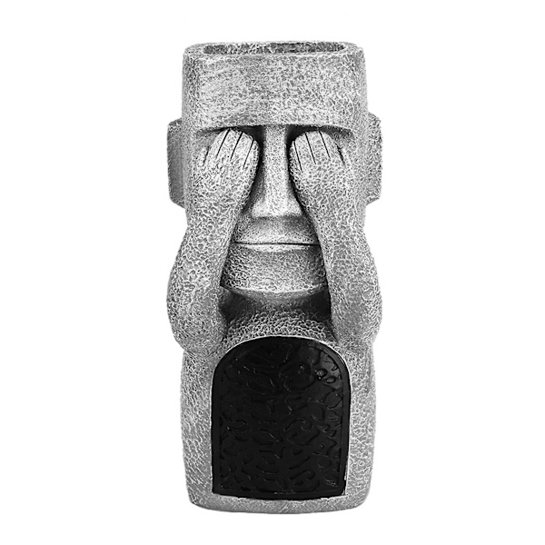 Se Høre Snakke Ingen Hage Påskeøya Statuer Resin Skulptur Utendørs Dekorasjon Hjem Vase Figur Dekor - A