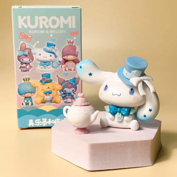 Fantasy Series Melody figurer Sanrio Kurumi blind box Yuki hund söt docka skrivbordsdekorationer presenter 4pcs