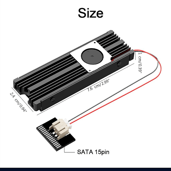 M2 Ssd Nvme -jäähdytyselementti M2 2280 Ssd -kiintolevyn alumiininen jäähdytyselementti