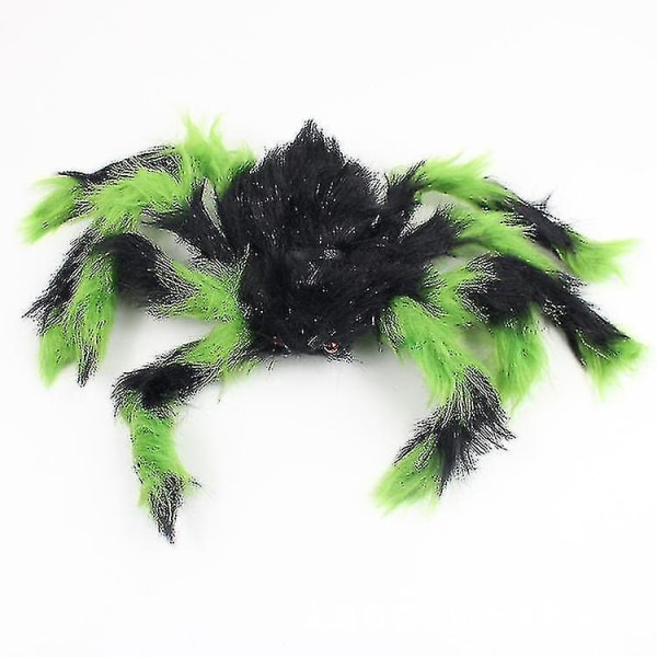 Spindel Plyschleksak Halloweenfest Läskig Dekoration Green