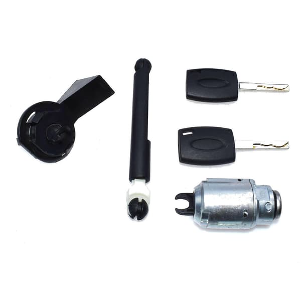 Hetteutløserlåssett med 2x 4m5aa16b970ab for Focus II Mk2 2004-2012 Black  silver