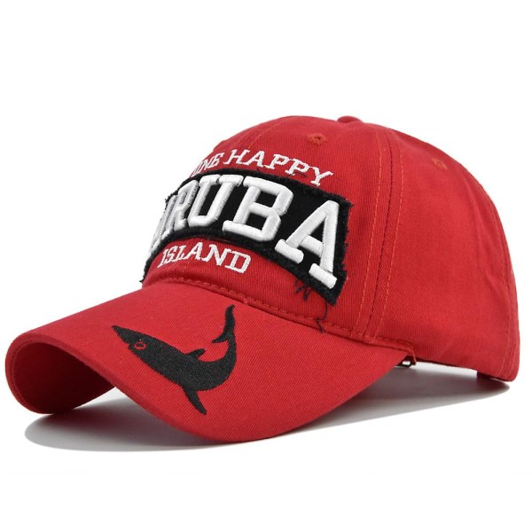 100% bomull män Cap Monterad cap Snapback-hatt för kvinnor Gorras Casual Casquette Broderi Bokstav Retro Cap red