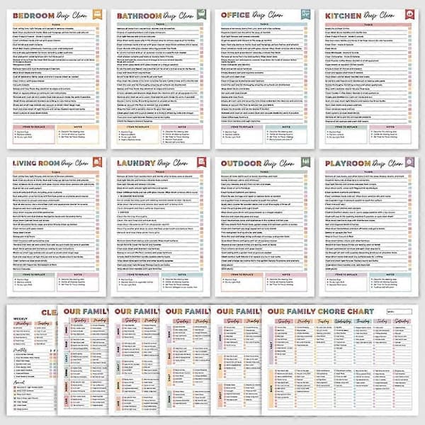 {YM}ADHD Cleaning Schedule Household Chores Tracker Schedule Task Lists Reminders Compatible with Neurodivergent Adults