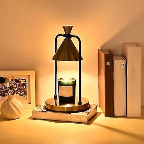 Retro Elektrisk Voks Lampe Lys Varmer Temperatur Lampe for Soverom. Justerbar Black