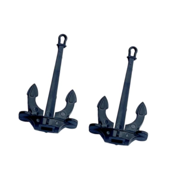 2x RC-veneankkurit Mini Hall -ankkurit Simulaatio Merenkulku Mallikomponentit 2.3cmx4.1cm