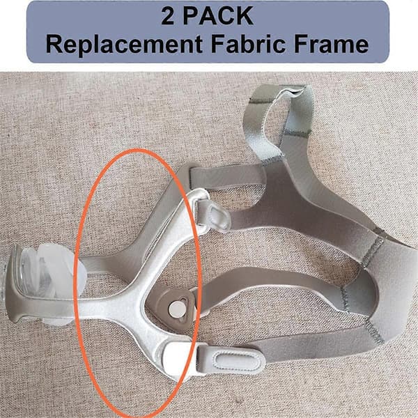 2-pack tygram för Wisp näsmask, tygramersättning för Wisp huvudbonad, Wisp CPAP-mask Gray