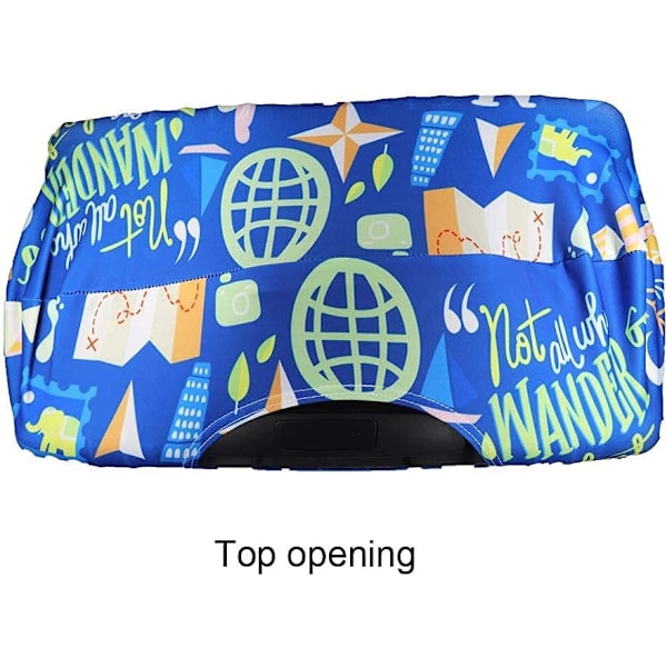 Elastiskt Resväskeskydd Bagageskydd Passar 19''-32'' Resväskor Blå Graffiti Blue Graffiti M