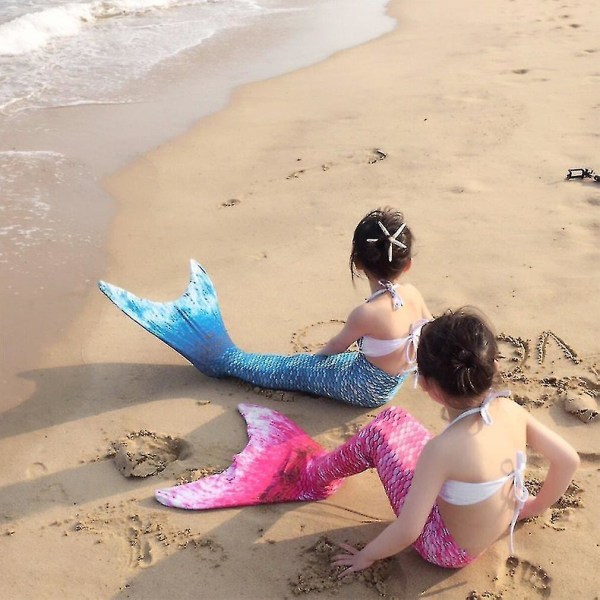 Trendiga barn flickor sjöjungfru svans simbar bikini set simdräkt set
