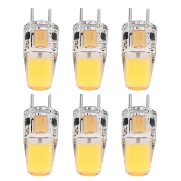 Silikoninen LED-lamppu GY6.35 Hehkulanppu 5W AC DC12V COB-valo Energiansäästölamppu 6-pakkaus