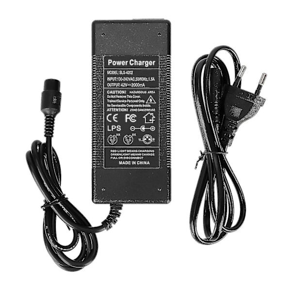 42v 2a Output 100-220v Input Scooter Oplader Batteri Adapter Strømforsyning Kompatibel Kompatibel Elec
