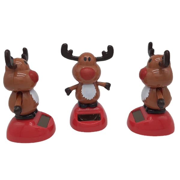 Solcellsdansande Snögubbe Söt Jultomte Julgransleksak, solcellsdriven dansande Elk
