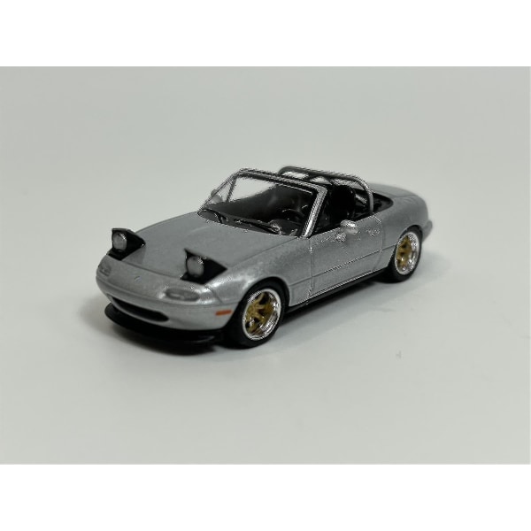 Mazda Miata Mx-5 Tuned Version Silver Metallic Lhd 1:64 Mini Gt Mgt00407l