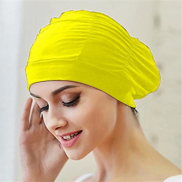 | Vattentät Cap Pool Långt hår yellow-Nylon