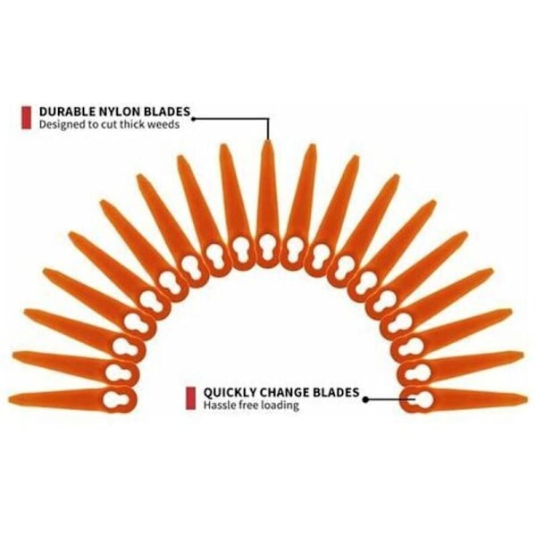 100-pak Kompatible Blade til Stihl PolyCut 2-2 PolyCut 3-2, FSA 45 FSA 57 FSE 52, Plastikblade til Stihl Akku Trimmer..DEBUNS