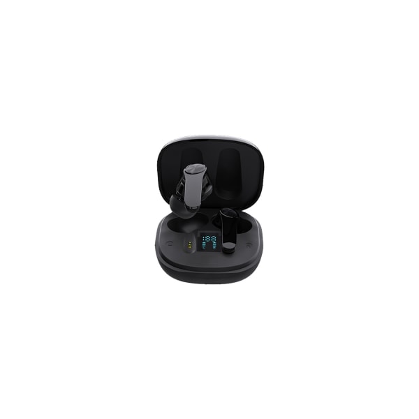Brusreducerande LED-display IPX7 Vattentäta Inbyggd Mikrofon In-Ear Bluetooth Hörlurar - Svart