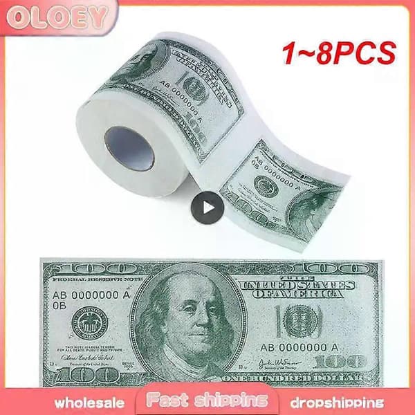1~8 st Rolig Toalettpapper, Hygienpapper Trämassa Papper 8pcs