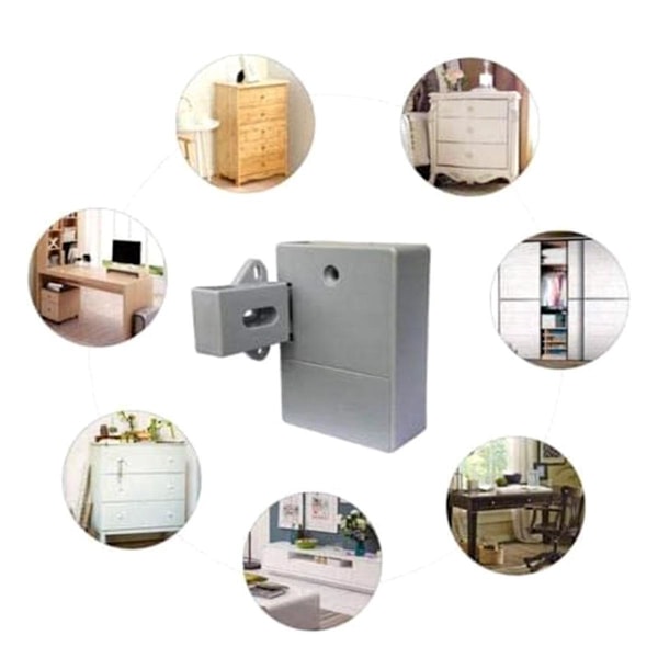 RFID Elektroniskt Skåplås - Mörkt Lås för DIY-installation på Träskafferi, Skåp, Låda, Skoskåp