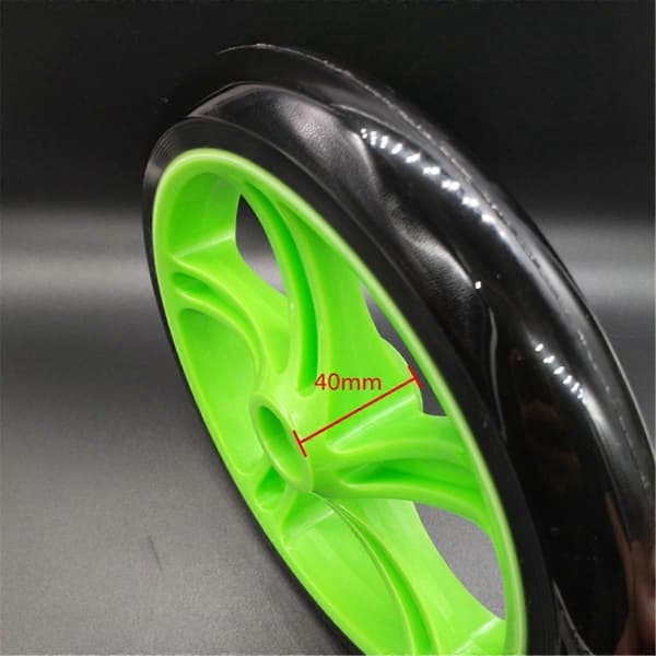 2 stk. sparkesykkelhjul 200 mm PU-materiale Transparent Black