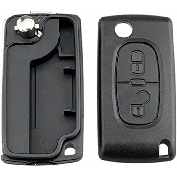 Napit Key Shell Yhteensopiva CE0523 Taittuva Avaimen Kotelo Peugeot 207 307 308 407 408 3008 5008 Citroen C2 C3 C4 C5 C6 C8 (2 Napit, CE0523)
