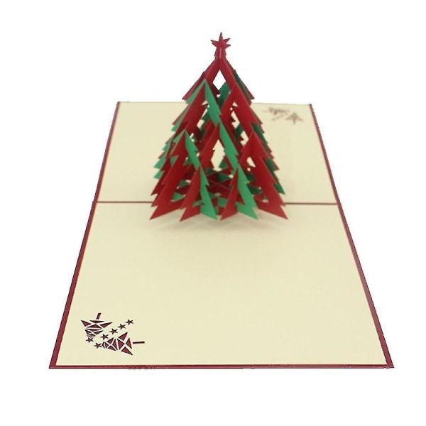 1 st Handarbete Presentkort Julgranar 3d Julhälsningskort Julkort för vän Familj