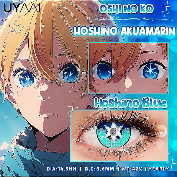 Uyaai Cosplay Anime Färgade Kontaktlinser För Oshi No Ko Ai Ai Hoshino Rubi Ruby Akuamarin Kana Lila Linser Röda Linser Rosa Linser
