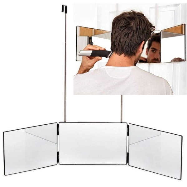 Justerbar 3-vägs spegel 3 stora speglar spontanklippning och modellering DIY frisörverktyg magic kort rekvisita scenspegel | badrumsspegel