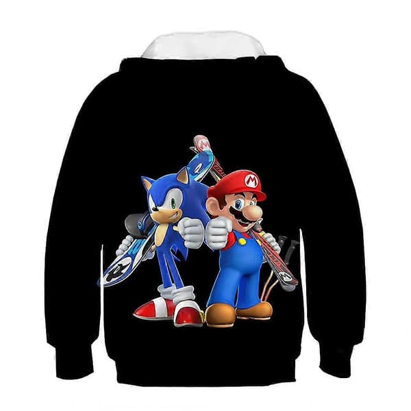 Gutter Gensere Hettegenser Sweatshirt 3D-trykt Hettegenser Pullover Topper A 9-10 Years
