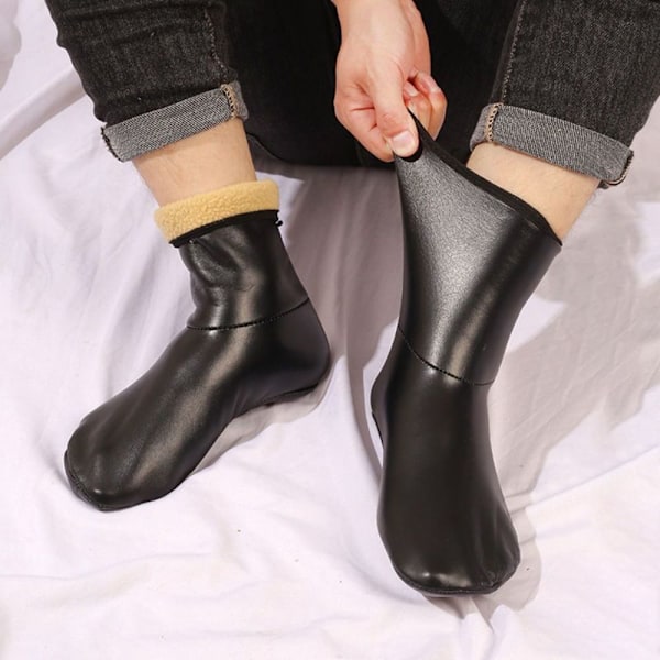 Golvstrumpor Termiska STORLEK 40-42 HERRAR HEL PU LÄDER HEL PU Storlek 40-42 Storlek 40-42 Size 40-42 MenFull PU Leather-Full PU Leather