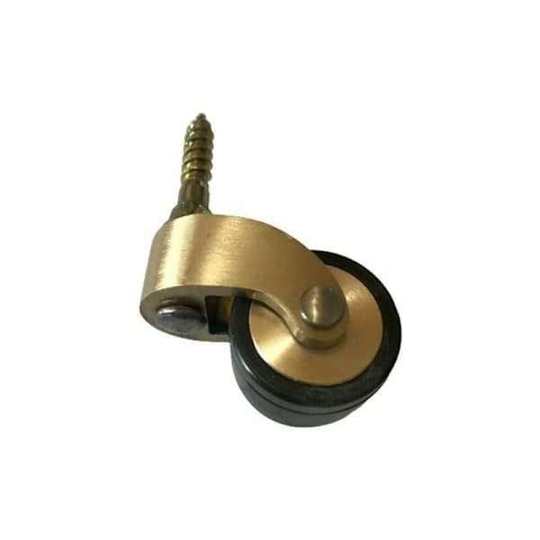 {YM}-Solid Brass Furniture Casters, 25mm Wheels, 150kg Load Capacity, with Threaded Rod, Suitable for Piano Legs, Sofas, Tables, 4 Pieces