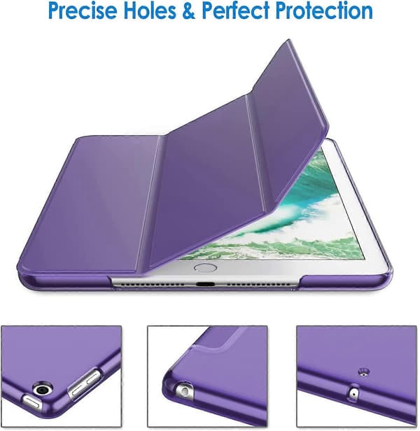 Etui til iPad (9,7 tommer, 2018/2017 model, 6./5. generation), Smart Cover Auto Vågn/Sov Purple