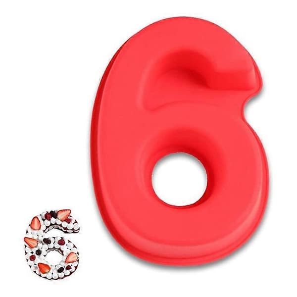0-9 Tal Silikone Fødselsdags Jubilæums Kage Bageform Multicolor 6/9