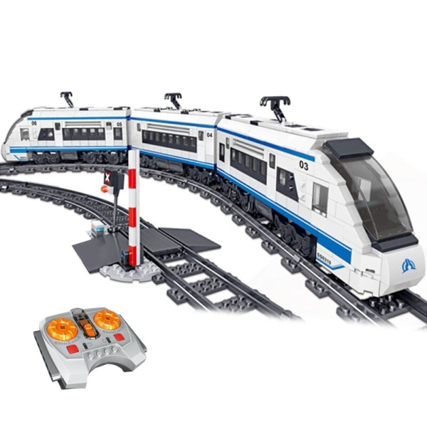 Urban höghastighetståg Set Järnvägsbyggnadsmonter Modell Barn Leksak Barn Present | Blockera