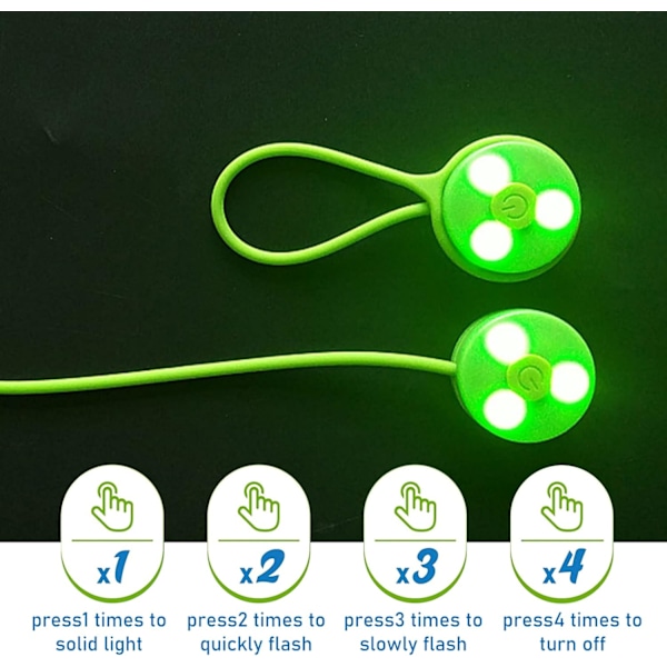 7-pakning LED blinkende lys for barneskolesekker, 3 lysmoduser Reflekslampe for hund, camping, sykling, løping, fotturer, ryggsekk