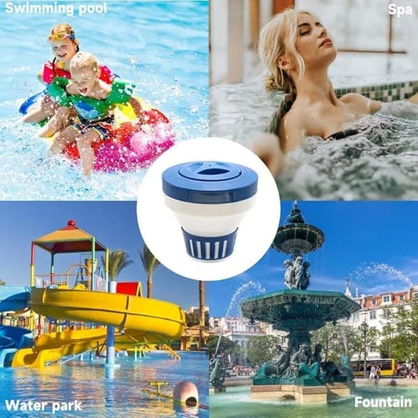 {YM}19 cm Klorflåd, Klordispenser - Justerbar Klordispenser til Pool & Spa (Indendørs & Udendørs)