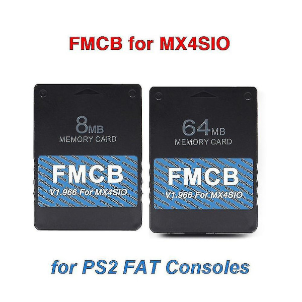 8mb Fmcb-kort V1.966 för Ps2 Mx4sio Sio2sd SD-kortadapter installerad Opl för Playstation2 Game Cons
