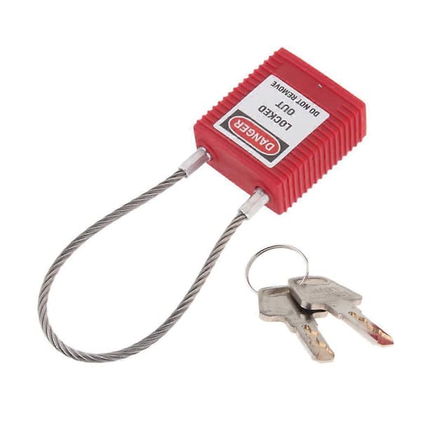 St Safety Hänglås Lockout Tagout Lås Kabel Nyckellås, Nylon &