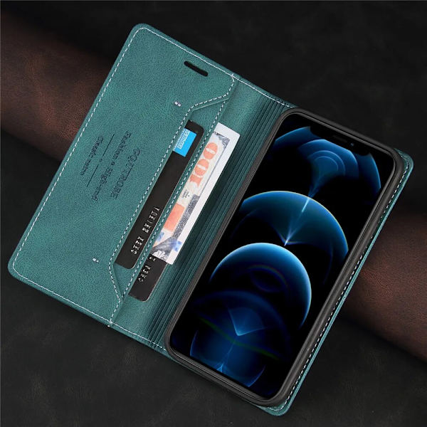 Luksus Cover til iPhone 15 Plus Etui Wallet Læder Cover iPhone 15 Plus Telefon Etui til Apple iPhone 15 Plus Flip Coque