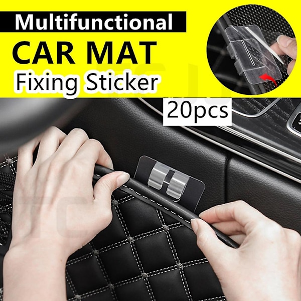 10 stk. bilgulvmatter antisklippklemme krok teppefester grep klemmer holdere automatisk feste