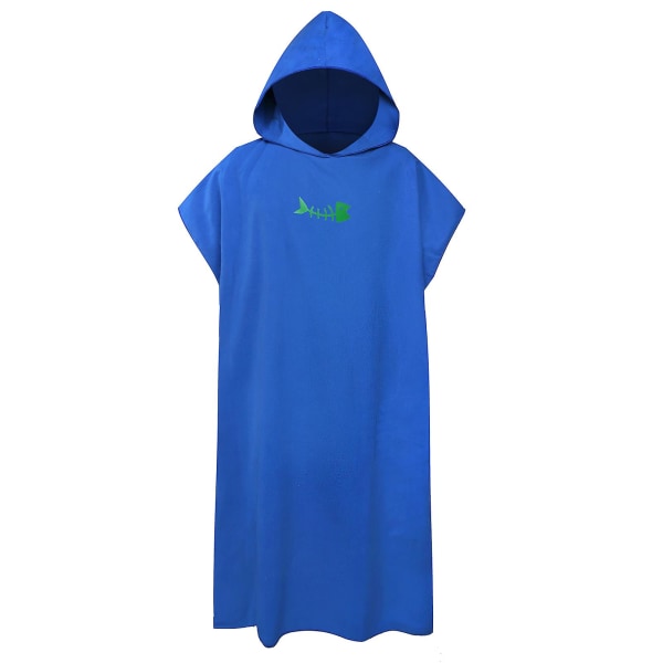 Beach Surf Poncho Handduk Hooded | Mikrofiber simhandduk våtdräkt Royal Blue