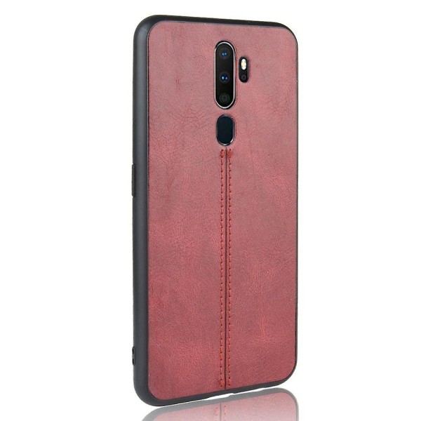 Rött TPU + PU-fodral för din Oppo A9 (2020)/A5 (2020)/A11x