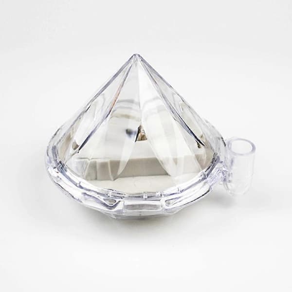 4 stk. utendørs solcellelamper for hage, rustfritt stål, plenlampe dekor Diamond lamp white light